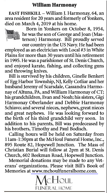William Harmonay Obituary